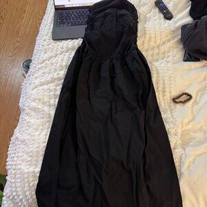 Pretty Little Thing Strapless Black Dress